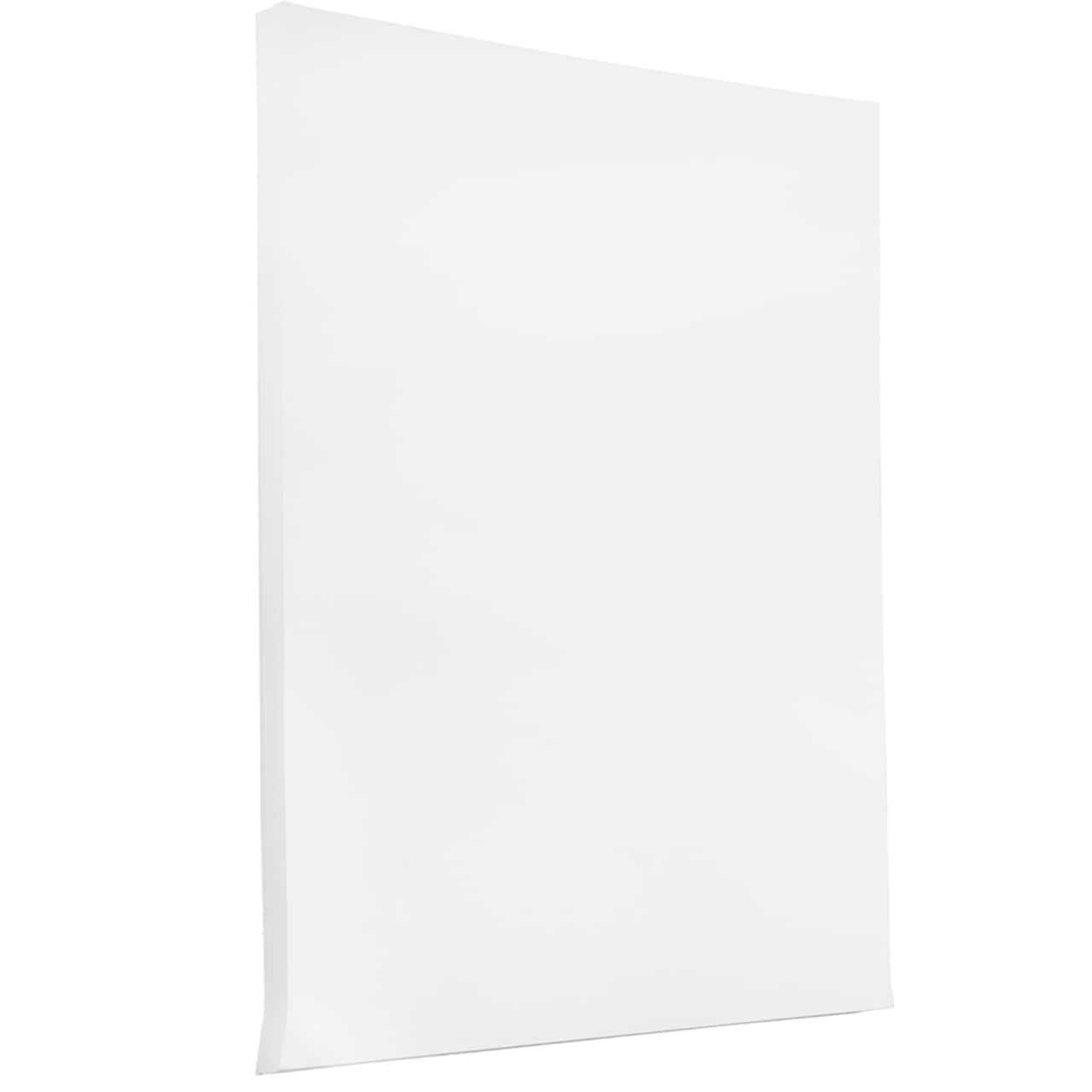 JAM Paper Glossy White 11" x 17" 32lb. Double-Sided Cardstock Paper, 100 Sheets